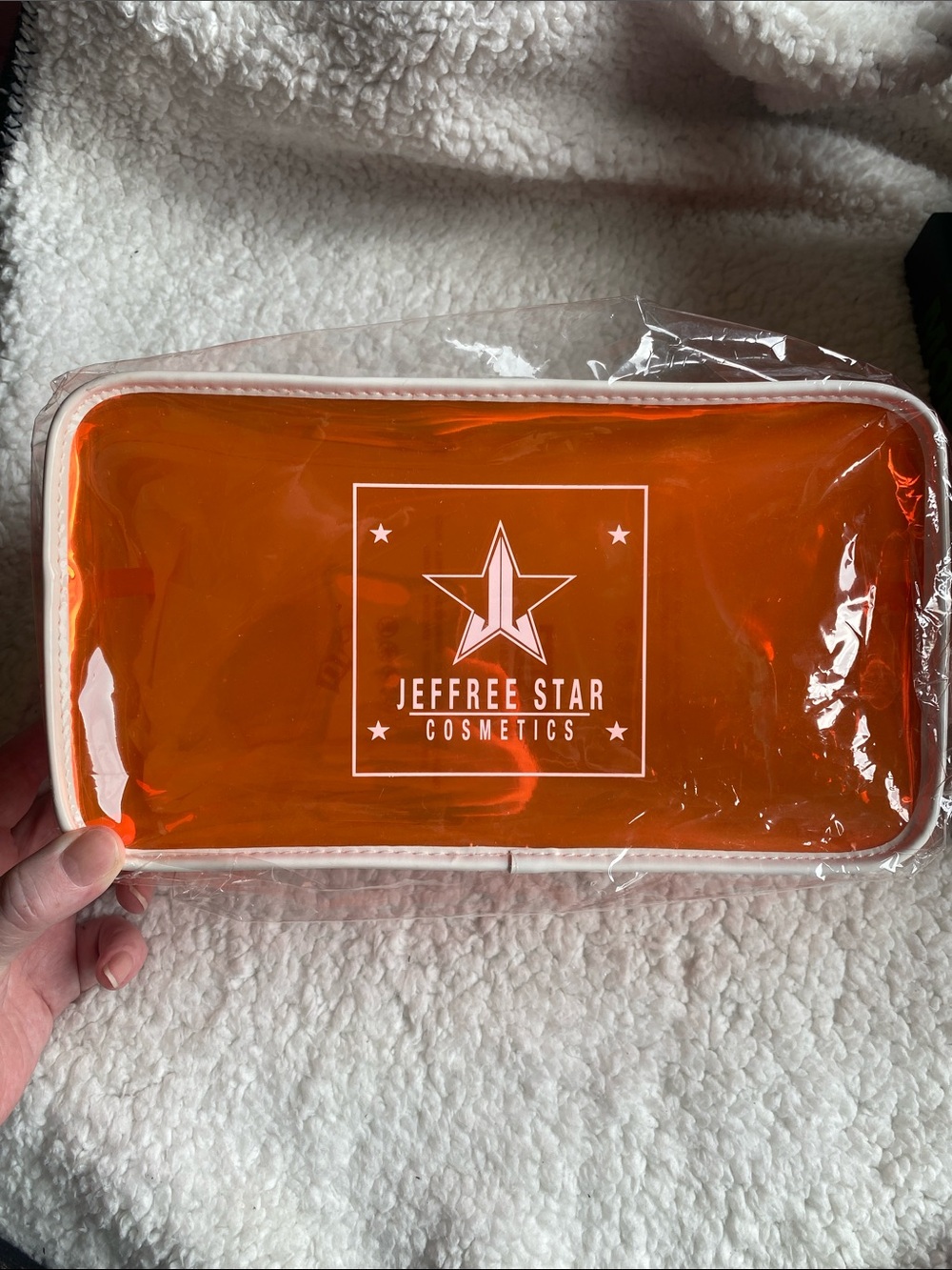 Jeffree Star Transparent Orange Cosmetic Pouch